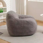 Fauteuil poire Easy Clean avec dossier et accoudoirs épais, fauteuil poire lounge avec tissu résistant à l'eau, canapé de sol pour salon et chambre à coucher