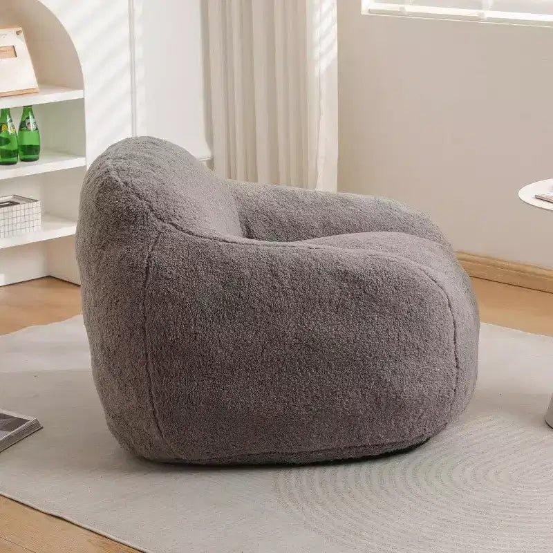 Fauteuil poire Easy Clean avec dossier et accoudoirs épais, fauteuil poire lounge avec tissu résistant à l'eau, canapé de sol pour salon et chambre à coucher