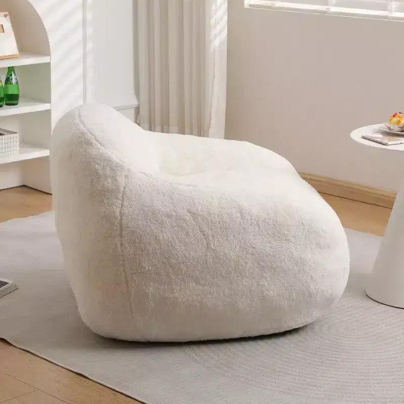 Fauteuil poire Easy Clean avec dossier et accoudoirs épais, fauteuil poire lounge avec tissu résistant à l'eau, canapé de sol pour salon et chambre à coucher