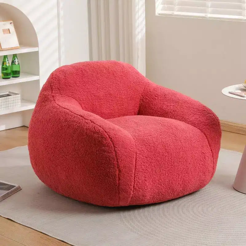 Fauteuil poire Easy Clean avec dossier et accoudoirs épais, fauteuil poire lounge avec tissu résistant à l'eau, canapé de sol pour salon et chambre à coucher