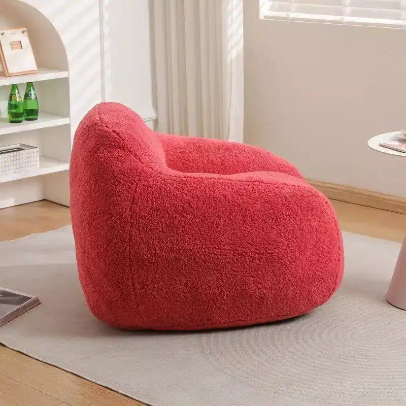 Fauteuil poire Easy Clean avec dossier et accoudoirs épais, fauteuil poire lounge avec tissu résistant à l'eau, canapé de sol pour salon et chambre à coucher