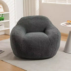 Fauteuil poire Easy Clean avec dossier et accoudoirs épais, fauteuil poire lounge avec tissu résistant à l'eau, canapé de sol pour salon et chambre à coucher