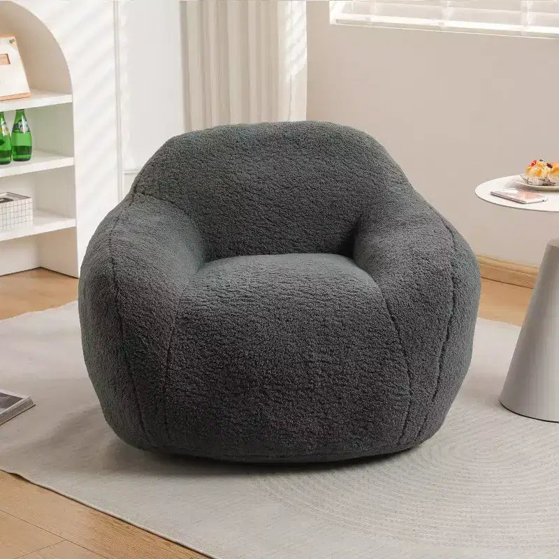 Fauteuil poire Easy Clean avec dossier et accoudoirs épais, fauteuil poire lounge avec tissu résistant à l'eau, canapé de sol pour salon et chambre à coucher