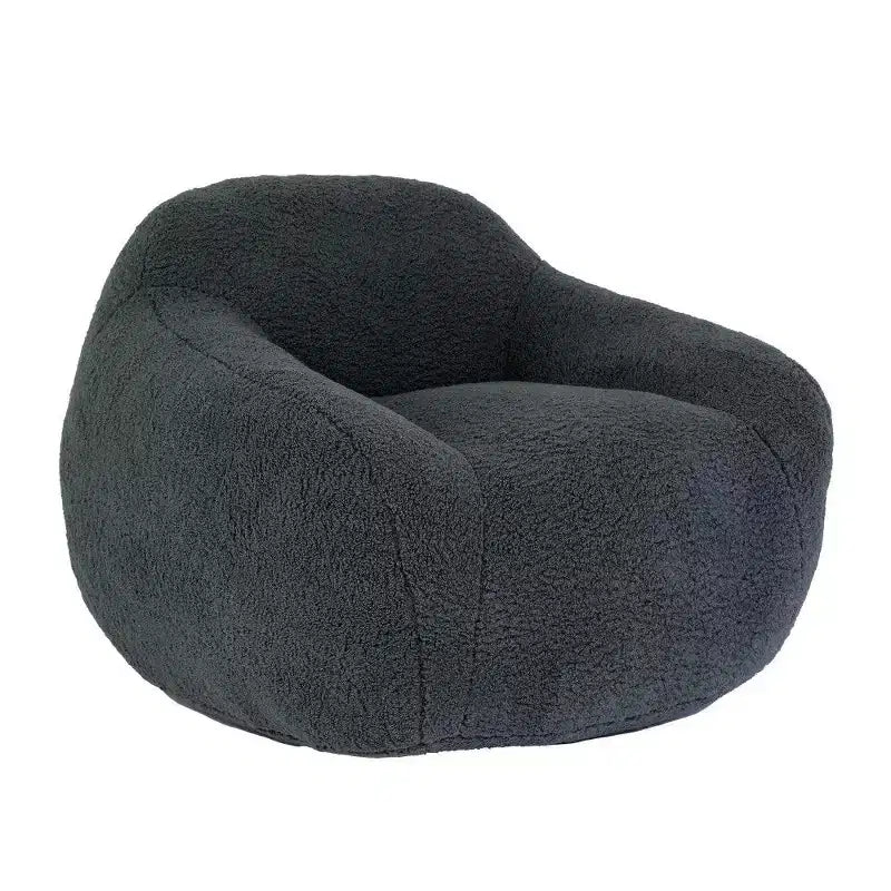 Fauteuil poire Easy Clean avec dossier et accoudoirs épais, fauteuil poire lounge avec tissu résistant à l'eau, canapé de sol pour salon et chambre à coucher