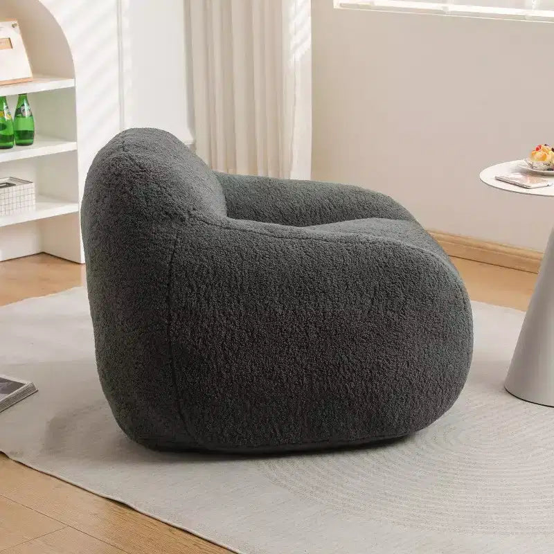 Fauteuil poire Easy Clean avec dossier et accoudoirs épais, fauteuil poire lounge avec tissu résistant à l'eau, canapé de sol pour salon et chambre à coucher