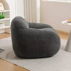 Fauteuil poire Easy Clean avec dossier et accoudoirs épais, fauteuil poire lounge avec tissu résistant à l'eau, canapé de sol pour salon et chambre à coucher