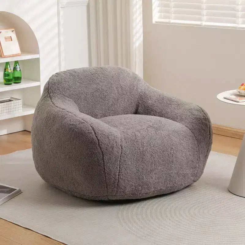 Fauteuil poire Easy Clean avec dossier et accoudoirs épais, fauteuil poire lounge avec tissu résistant à l'eau, canapé de sol pour salon et chambre à coucher