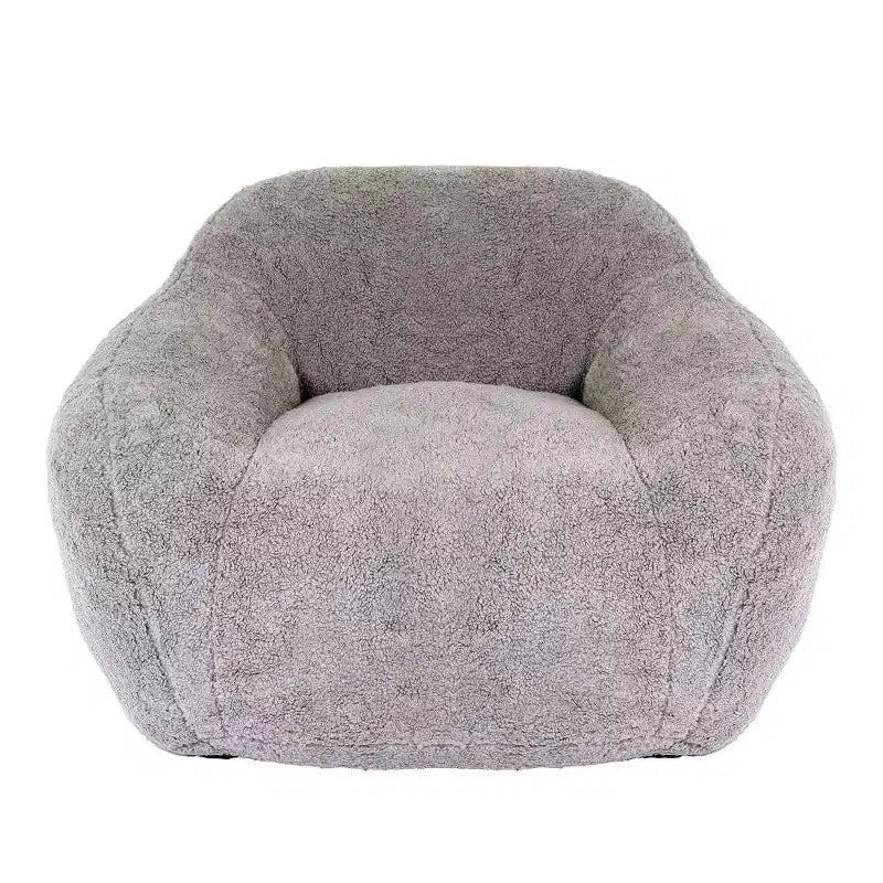 Fauteuil poire Easy Clean avec dossier et accoudoirs épais, fauteuil poire lounge avec tissu résistant à l'eau, canapé de sol pour salon et chambre à coucher