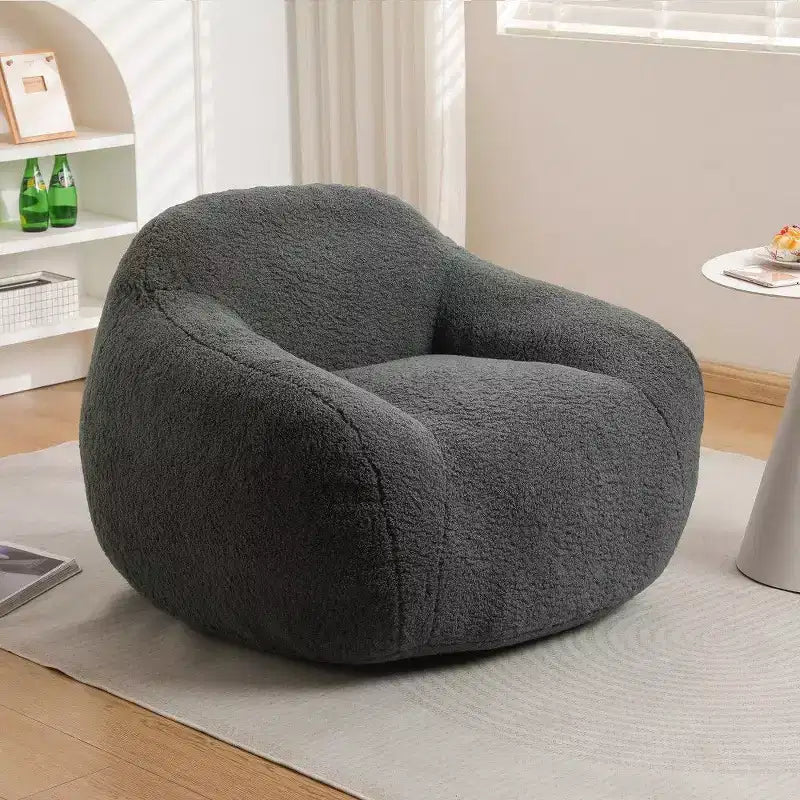 Fauteuil poire Easy Clean avec dossier et accoudoirs épais, fauteuil poire lounge avec tissu résistant à l'eau, canapé de sol pour salon et chambre à coucher