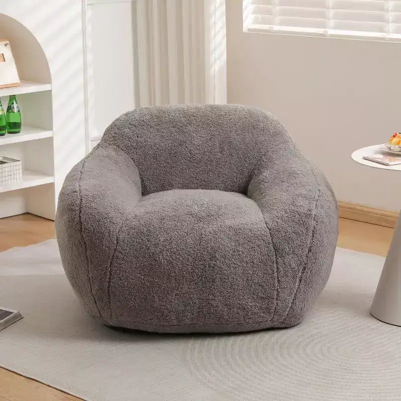 Fauteuil poire Easy Clean avec dossier et accoudoirs épais, fauteuil poire lounge avec tissu résistant à l'eau, canapé de sol pour salon et chambre à coucher