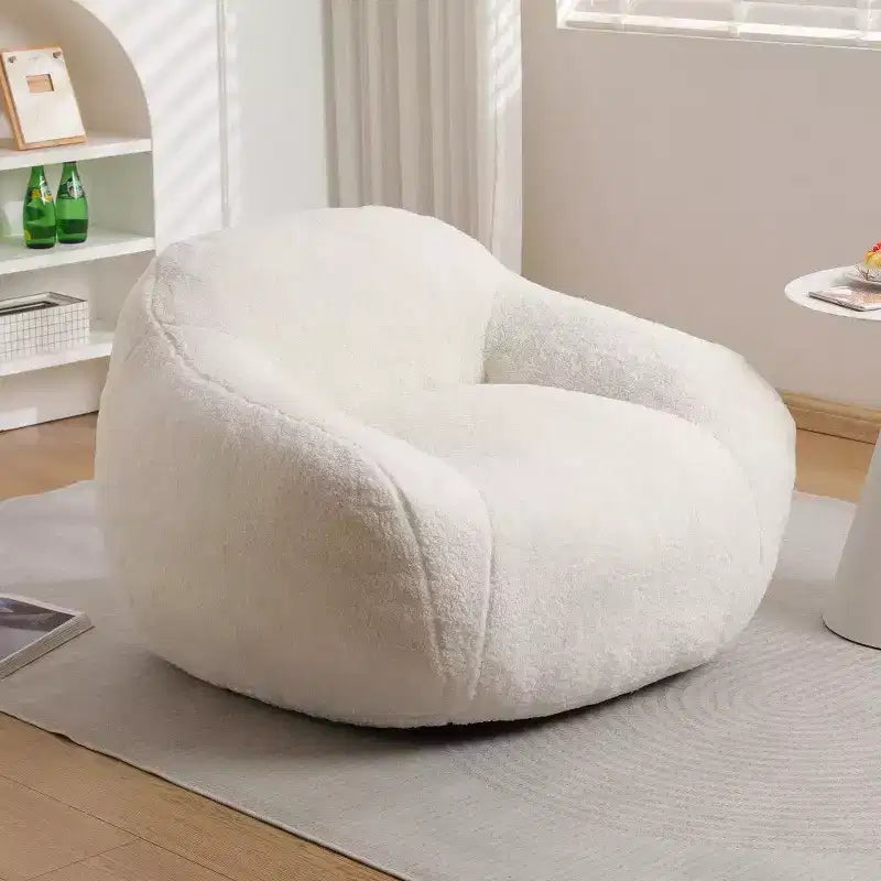 Fauteuil poire Easy Clean avec dossier et accoudoirs épais, fauteuil poire lounge avec tissu résistant à l'eau, canapé de sol pour salon et chambre à coucher