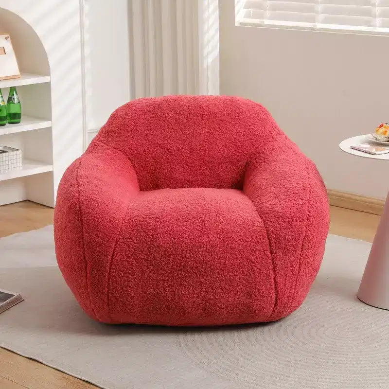 Fauteuil poire Easy Clean avec dossier et accoudoirs épais, fauteuil poire lounge avec tissu résistant à l'eau, canapé de sol pour salon et chambre à coucher