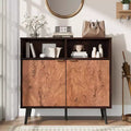 Buffet Cabinet with Drawers, 31.5 in Large Sideboard Buffet Credenza Storage Cabinet with Shelves and Doors, Coffee Station Cabinet with Metal Handle