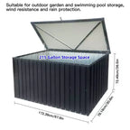 Boîte de rangement verrouillable en métal de 814 litres pour coussins de patio, outils de jardinage, équipements sportifs, jouets d'extérieur