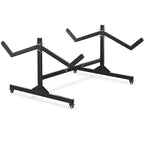 Support de rangement autoportant pour 2 à 6 kayaks avec roues, support robuste en acier pour kayak, canoë et SUP d'extérieur avec sangles de suspension pour garage, quai