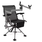 Costway Portable Hunting Chair w/360 Swivel Adjustable Legs & Armrests Holder
