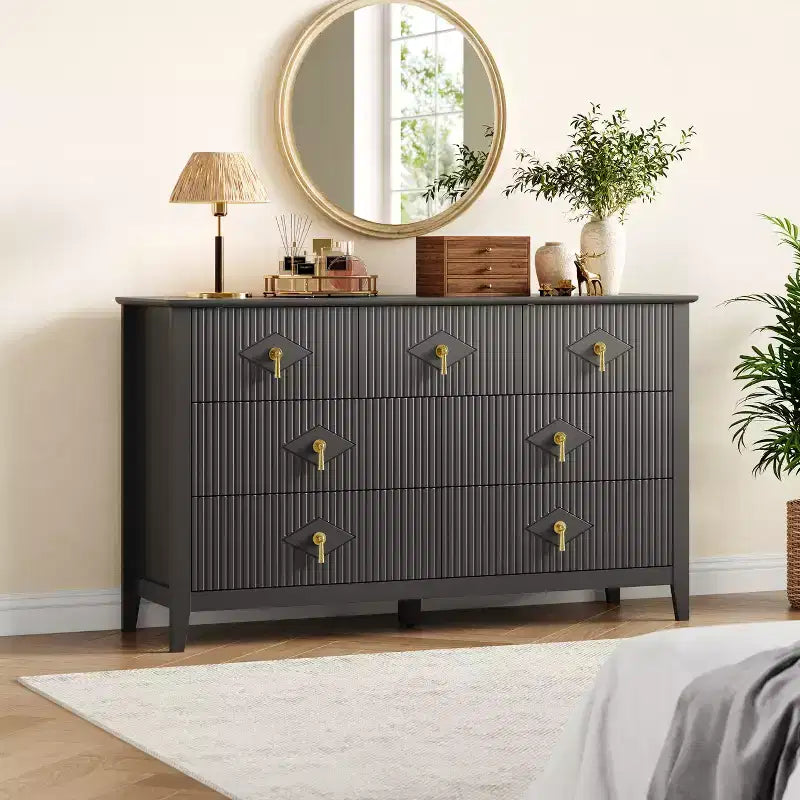Buffet moderne blanc de 140 cm avec portes vitrées et rangement, Table d'entrée en bois robuste, Organisateur de cuisine multifonctionnel pour chambre à coucher et salon