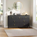 Buffet moderne blanc de 140 cm avec portes vitrées et rangement, Table d'entrée en bois robuste, Organisateur de cuisine multifonctionnel pour chambre à coucher et salon