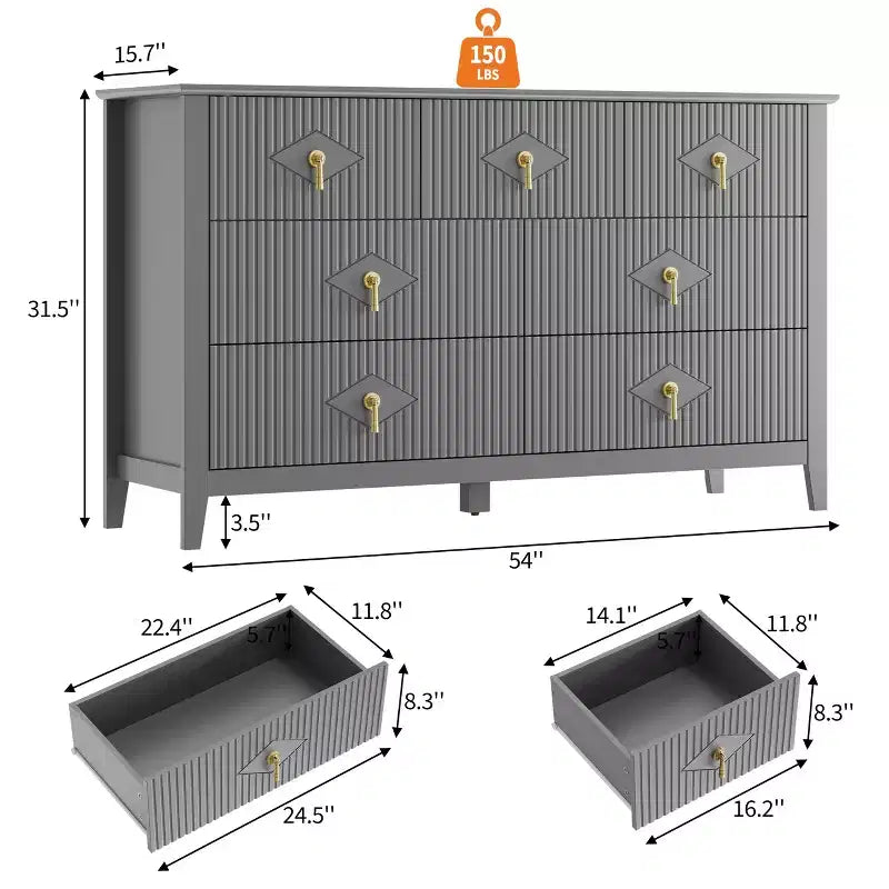 Buffet moderne blanc de 140 cm avec portes vitrées et rangement, Table d'entrée en bois robuste, Organisateur de cuisine multifonctionnel pour chambre à coucher et salon