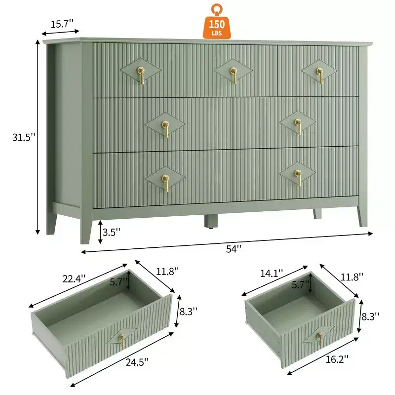 Buffet moderne blanc de 140 cm avec portes vitrées et rangement, Table d'entrée en bois robuste, Organisateur de cuisine multifonctionnel pour chambre à coucher et salon