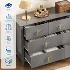Buffet moderne blanc de 140 cm avec portes vitrées et rangement, Table d'entrée en bois robuste, Organisateur de cuisine multifonctionnel pour chambre à coucher et salon