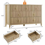 Buffet moderne blanc de 140 cm avec portes vitrées et rangement, Table d'entrée en bois robuste, Organisateur de cuisine multifonctionnel pour chambre à coucher et salon