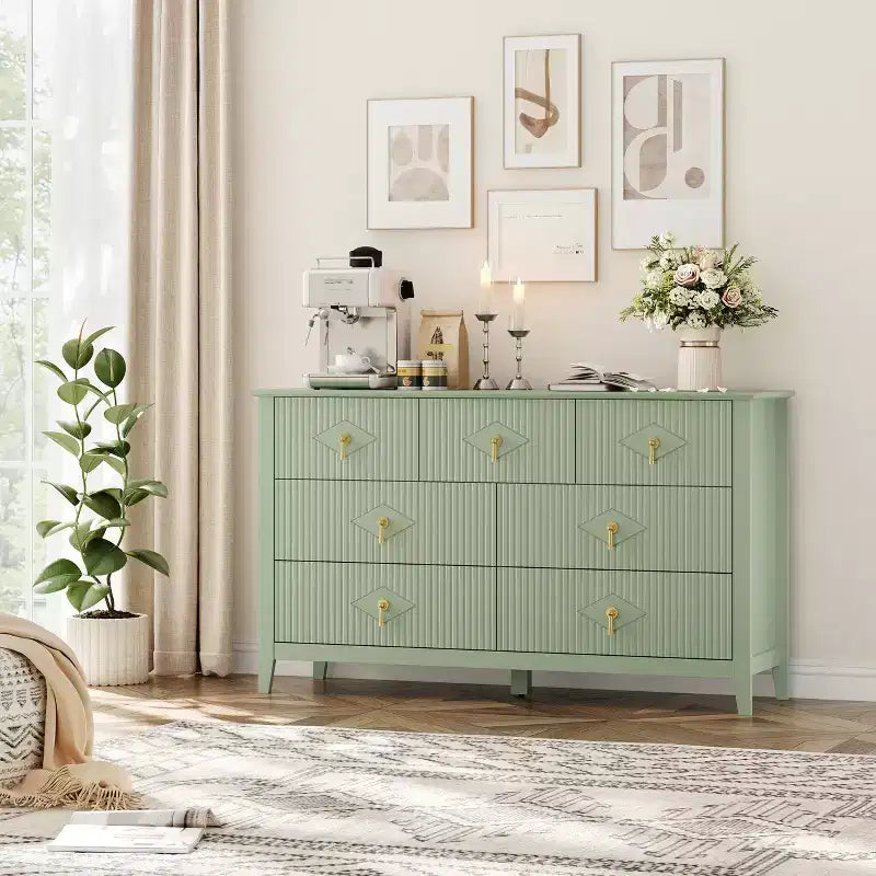 Buffet moderne blanc de 140 cm avec portes vitrées et rangement, Table d'entrée en bois robuste, Organisateur de cuisine multifonctionnel pour chambre à coucher et salon