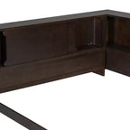 Lit de repos moderne Queen avec 5 étagères de rangement, prises et lumière