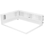 Lit de repos moderne Queen avec 5 étagères de rangement, prises et lumière