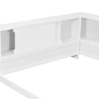 Lit de repos moderne Queen avec 5 étagères de rangement, prises et lumière