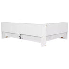 Lit de repos moderne Queen avec 5 étagères de rangement, prises et lumière