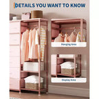 Étagère de rangement à 16 tiroirs en fer + MDF, tissu, pieds réglables, grande capacité, organisateur de rangement pour la maison