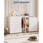 Étagère de rangement à 16 tiroirs en fer + MDF, tissu, pieds réglables, grande capacité, organisateur de rangement pour la maison