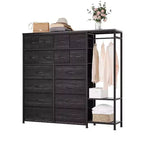 16-Drawer Storage Rack Iron + MDF Fabric Adjustable Feet Large Capacity Home Storage Organizer