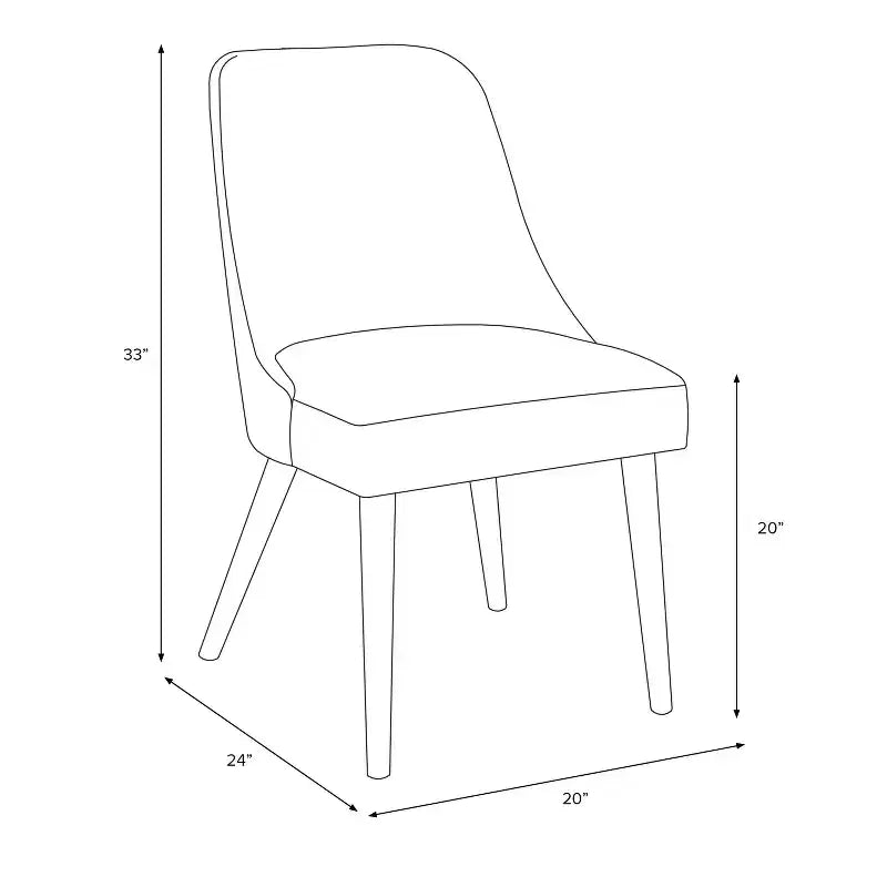 Chaise de salle à manger en velours paon